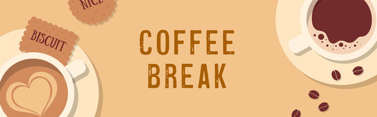 vector background with coffee and sweets for banners, cards, flyers, social media wallpapers, etc.