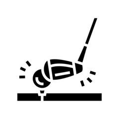 golf sport game glyph icon vector. golf sport game sign. isolated contour symbol black illustration