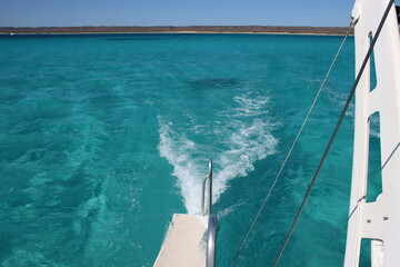 Sailing on Ningaloo Reef near Exmouth, Western Australia.