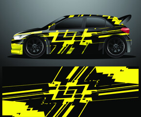  Rally car decal graphic wrap vector, abstract background