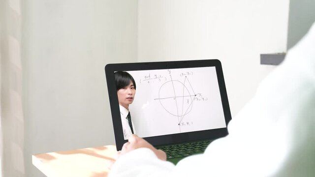 オンライン授業　高校　大学受験　塾　イメージ　数学