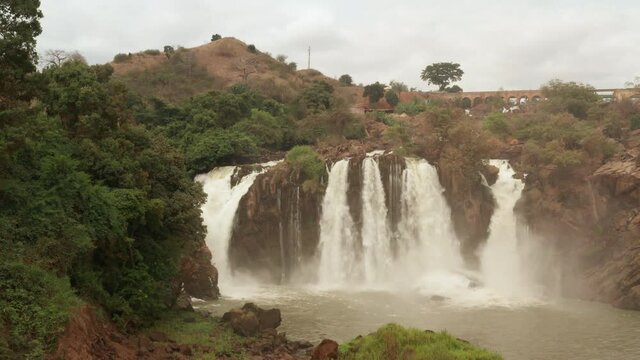 Flying over a waterfall in kwanza sul, binga, Angola on the African continent 16