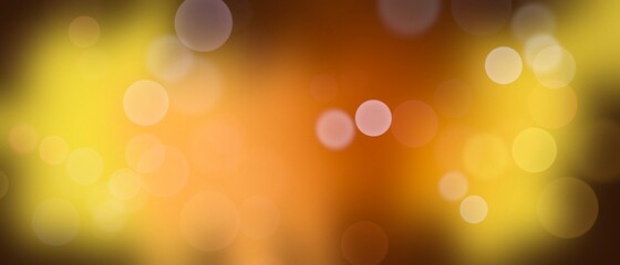 Effect of light bokeh on blurred gold background.panorama scene.