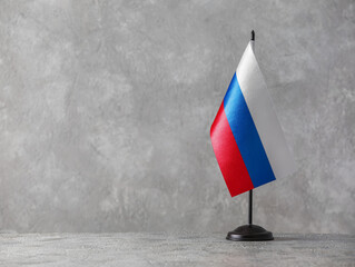 Russian flag on grunge background