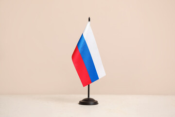 Russian flag on white background