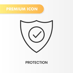 protection icon for your website design, logo, app, UI. Vector graphics illustration and editable stroke. protection icon outline design.