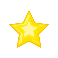 golden star flat icon