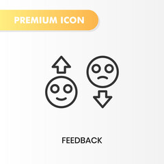 feedback icon for your website design, logo, app, UI. Vector graphics illustration and editable stroke. feedback icon outline design.