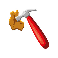 hammer hitting a surface