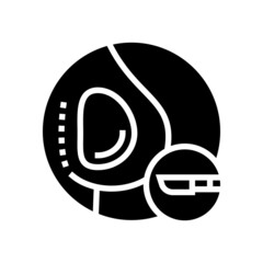 implant surgery glyph icon vector. implant surgery sign. isolated contour symbol black illustration