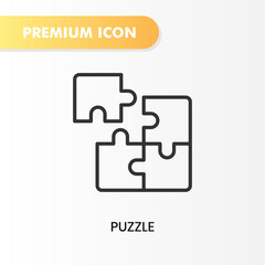puzzle icon for your website design, logo, app, UI. Vector graphics illustration and editable stroke. puzzle icon outline design.