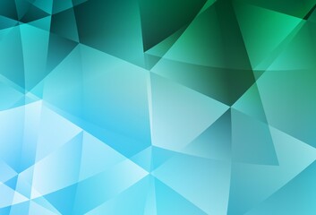 Light Green vector abstract polygonal template.