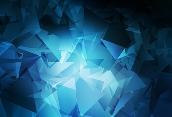 Obraz premium Dark BLUE vector shining triangular layout.