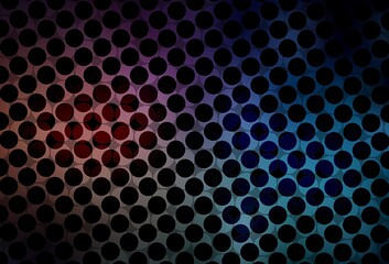 Dark Blue, Red vector pattern with spheres.