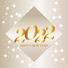 Happy new year 2022 invitation greeting card on creative background