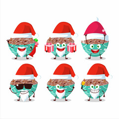 Santa Claus emoticons with red cargo rice cartoon character