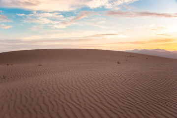 Fototapeta na wymiar Empty Desert dunes at sunrise
