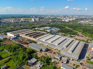 Aerial view of the former steelworks plant (Kirov, Russia)