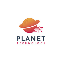 planet space technology template , logo design inspiration
