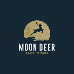 moon deer logo template