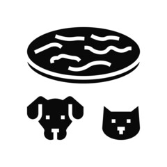 tapeworm animal disease glyph icon vector. tapeworm animal disease sign. isolated contour symbol black illustration