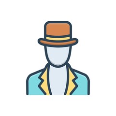 Color illustration icon for agents
