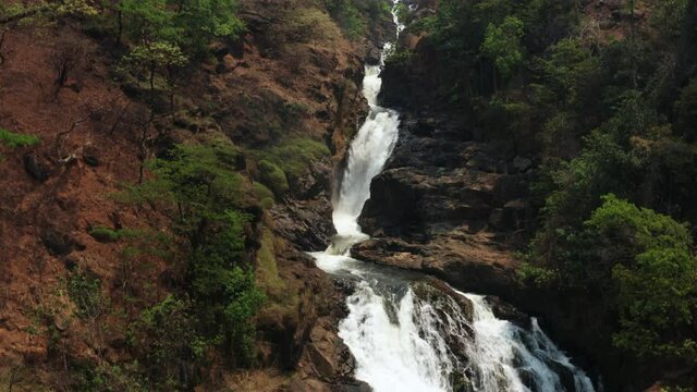 Flying over a waterfall in Bi&eacute; , Angola on the African continent 13