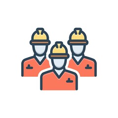 Color illustration icon for engineers