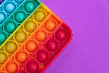 Fidget pop it toy rainbow color - antistress, fun and educational