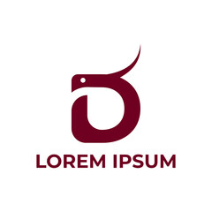 Letter d dragon logo template