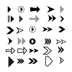 Vector Black Arrow Icon Set collection of pointers