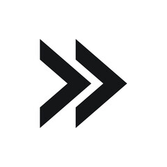 Chevron icon design isolated on white background