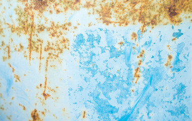 Rusty abstract old blue painted  scratched texture background.
