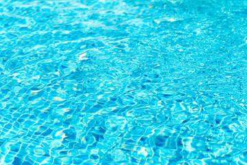 The texture of the water surface in a mosaic pool