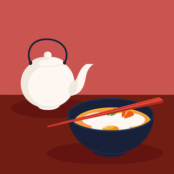 Korean Soup And Kettle