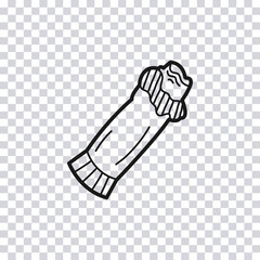 Hand drawn Protein bar isolated on transparent background. Vector illustration.