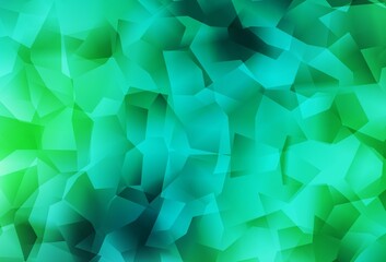 Light Green vector polygon abstract backdrop.