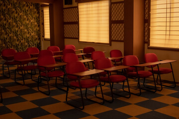 interior of a empty classroom