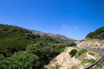 Road in a mountain gorge, landscape