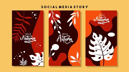 Abstract vector set in minimal trendy style. Design template banners can be useful for websites, mobile app, smartphone templates, brochures, social media, stories and etc.