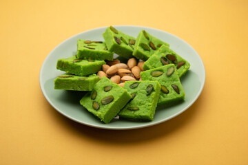 Pista Barfi or Pistachio Barfee