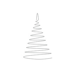 Christmas background line drawing vector illustration