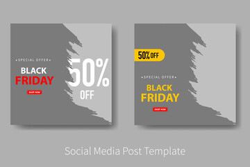 Obraz premium Black Friday Social Media Post Bundle