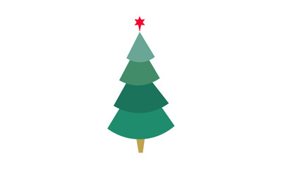 Christmas Tree vector design for greeting card, invitation, banner, New Years And Xmas traditional symbol tree 
