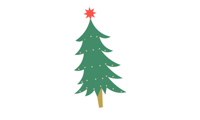 Christmas Tree vector design for greeting card, invitation, banner, New Years And Xmas traditional symbol tree 