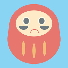 シンプルでかわいいだるまのイラスト
