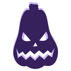 Halloween Jack-o-lantern pumpkin with evil emotions.