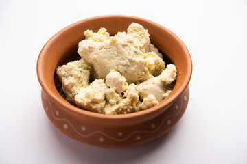 Raw Khoa, Khua, khoya, or mawa is a thickened Milk