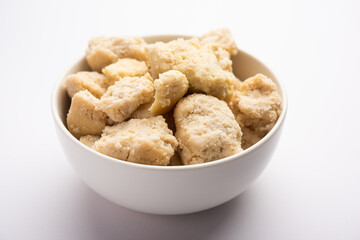 Raw Khoa, Khua, khoya, or mawa is a thickened Milk