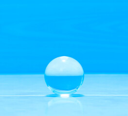 Crystal ball of magic and blue power.